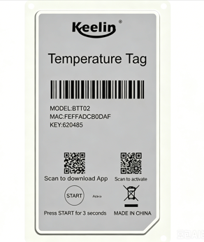 BTT02 Ultra-thin BLE Temperature Tag/Data Logger For Cold Chain